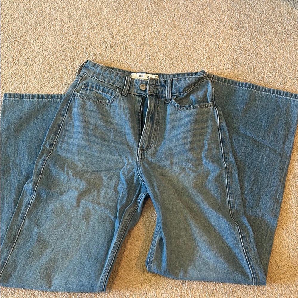 NWT HOLLISTER Curvy ultra high rise Baggy Jeans Size 0Long